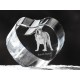 Corazón de cristal con el perro, recuerdo, decoración, edición limitada, ArtDog