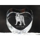 Mâtin espagnol, cristal coeur avec un chien, souvenir, décoration, édition limitée, ArtDog