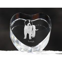 Tronjak, corazón de cristal con el perro, recuerdo, decoración, edición limitada, ArtDog
