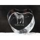 Cuore di cristallo con il cavallo, souvenir, decorazione, in edizione limitata, ArtDog