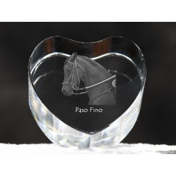Paso Fino - kryształowe serce z wizerunkiem konia, dekoracja, prezent, kolekcja!