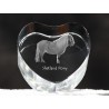 Cristal coeur avec un cheval, souvenir, décoration, édition limitée, ArtDog