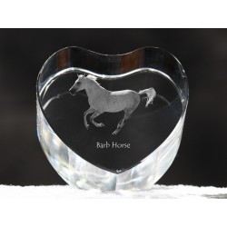 Caballo bereber, corazón de cristal con el caballo, recuerdo, decoración, edición limitada, ArtDog