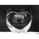 Cuore di cristallo con il cavallo, souvenir, decorazione, in edizione limitata, ArtDog