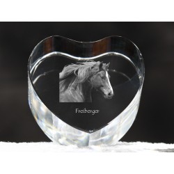 Freiberger - kryształowe serce z wizerunkiem konia, dekoracja, prezent, kolekcja!