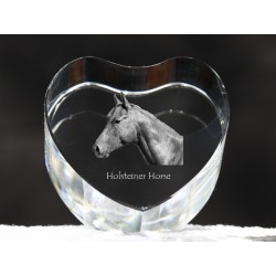 Holsteiner, cuore di cristallo con il cavallo, souvenir, decorazione, in edizione limitata, ArtDog
