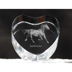 Zweibrücker - kryształowe serce z wizerunkiem konia, dekoracja, prezent, kolekcja!