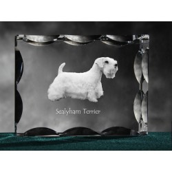 Sealyham terrier, Cubic crystal with dog, souvenir, decoration, limited edition, Collection