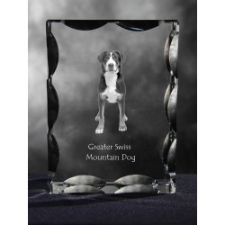 Greater Swiss Mountain Dog, Cubic crystal with dog, souvenir, decoration, limited edition, Collection