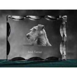 Irish terrier, Cubic crystal with dog, souvenir, decoration, limited edition, Collection