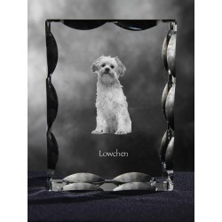 Löwchen, Cubic crystal with dog, souvenir, decoration, limited edition, Collection