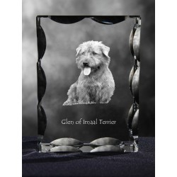 Glen of Imaal Terrier, Cubic crystal with dog, souvenir, decoration, limited edition, Collection