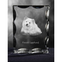 Finnish Lapphund, Cubic crystal with dog, souvenir, decoration, limited edition, Collection