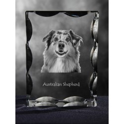 Australian Shepherd, Cubic crystal with dog, souvenir, decoration, limited edition, Collection