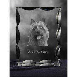 Australian terrier, Cubic crystal with dog, souvenir, decoration, limited edition, Collection