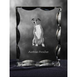 Austrian Pinscher, Cubic crystal with dog, souvenir, decoration, limited edition, Collection