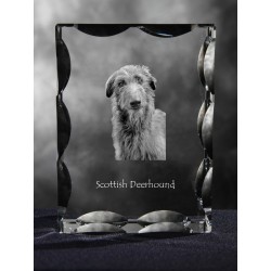 Scottish Deerhound, Cubic crystal with dog, souvenir, decoration, limited edition, Collection