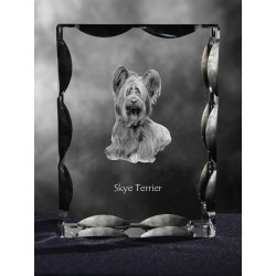 Skye terrier, Cubic crystal with dog, souvenir, decoration, limited edition, Collection