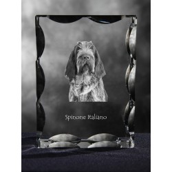Spinone Italiano, Cubic crystal with dog, souvenir, decoration, limited edition, Collection