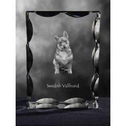 Swedish Vallhund, Cubic crystal with dog, souvenir, decoration, limited edition, Collection