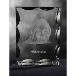 Affenpinscher, Cubic crystal with dog, souvenir, decoration, limited edition, Collection