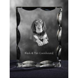 Black and tan coonhound, Cubic crystal with dog, souvenir, decoration, limited edition, Collection