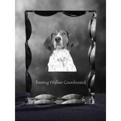 Treeing walker coonhound, Cubic crystal with dog, souvenir, decoration, limited edition, Collection