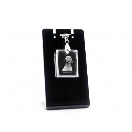 English Setter, Dog Crystal Necklace, Pendant, High Quality, Exceptional Gift, Collection!