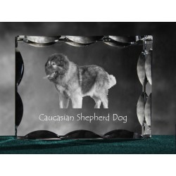 Caucasian Shepherd Dog, Cubic crystal with dog, souvenir, decoration, limited edition, Collection