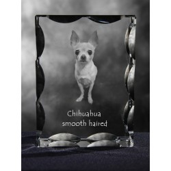 Chihuahua smooth, Cubic crystal with dog, souvenir, decoration, limited edition, Collection