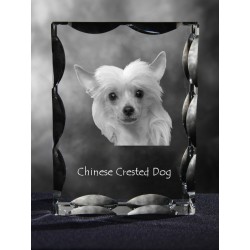 Chinese Crested Dog, Cubic crystal with dog, souvenir, decoration, limited edition, Collection