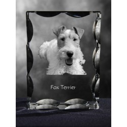 Fox Terrier, Cubic crystal with dog, souvenir, decoration, limited edition, Collection