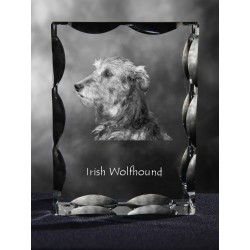Irish Wolfhound, Cubic crystal with dog, souvenir, decoration, limited edition, Collection