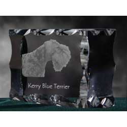 Kerry Blue Terrier, Cubic crystal with dog, souvenir, decoration, limited edition, Collection