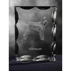 Schnauzer cropped, Cubic crystal with dog, souvenir, decoration, limited edition, Collection