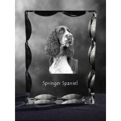 Springer Spaniel Inglese, cristallo con il cane, souvenir, decorazione, in edizione limitata, ArtDog