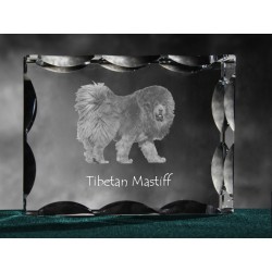 Tibetan Mastiff, cristallo con il cane, souvenir, decorazione, in edizione limitata, ArtDog