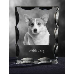Welsh Corgi, cristallo con il cane, souvenir, decorazione, in edizione limitata, ArtDog