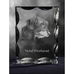 Dachshund wirehaired, Cubic crystal with dog, souvenir, decoration, limited edition, Collection