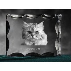 Gato persa, de cristal con el gato, recuerdo, decoración, edición limitada, ArtDog