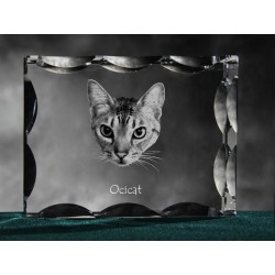 Ocicat, cristal avec un chat, souvenir, décoration, édition limitée, ArtDog