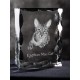 Egyptian Mau, Cubic crystal with cat, souvenir, decoration, limited edition, Collection