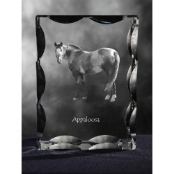 Appaloosa, cristal avec un chien, souvenir, décoration, édition limitée, ArtDog