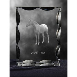 Akhal-Teke, cristal avec un chien, souvenir, décoration, édition limitée, ArtDog