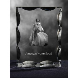 American Warmblood, cristal avec un chien, souvenir, décoration, édition limitée, ArtDog