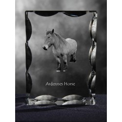 Ardennes horse, Cubic crystal with horse, souvenir, decoration, limited edition, Collection