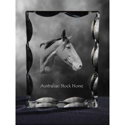 Australian Stock Horse, cristal avec un chien, souvenir, décoration, édition limitée, ArtDog