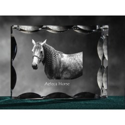 Azteca, cristallo con il cavallo, souvenir, decorazione, in edizione limitata, ArtDog