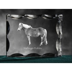 Haflinger, cristallo con il cavallo, souvenir, decorazione, in edizione limitata, ArtDog