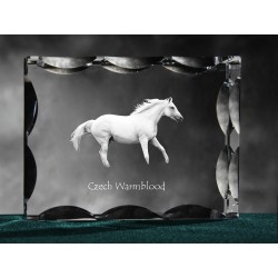 Warmblood checo, de cristal con el caballo, recuerdo, decoración, edición limitada, ArtDog